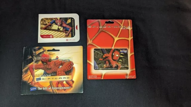 Spider-Man 2 Collectible Gift Card Lot: Blockbuster, Hwood Video, & Tgt No Value