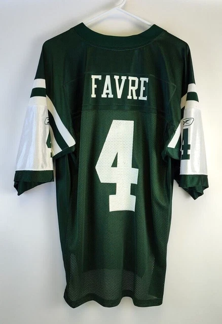 BRETT FAVRE NEW York Jets #4 Reebok NFL Equipment Authentic Green