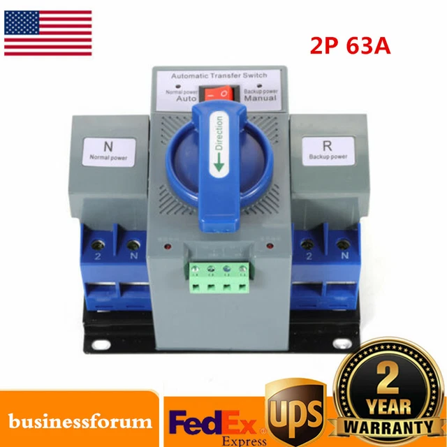 2P 63A DUAL Power Automatic Transfer Switch Generator Changeover Switch
