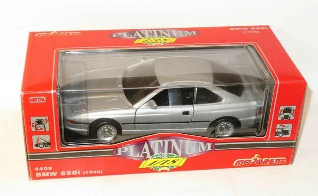 LJ593 MAJORETTE PLATINIUM 4408 1/18 1:18 Voiture BMW 850i 1990 silver