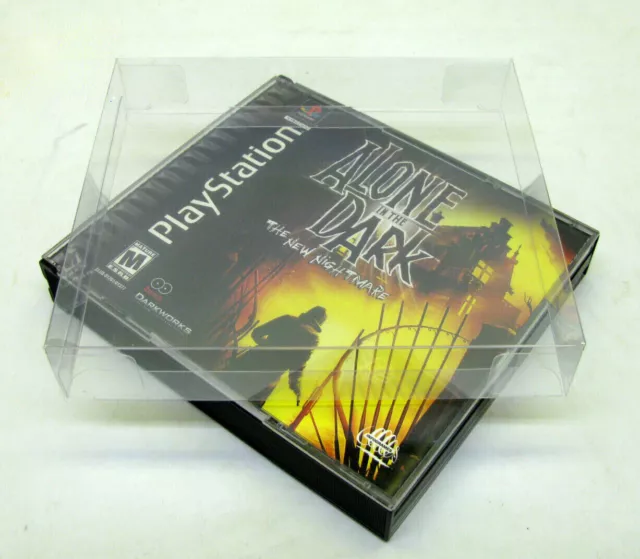 50x SONY PLAYSTATION ONE PS1 CIB DOUBLE CD - CLEAR PROTECTIVE BOX PROTECTOR CASE