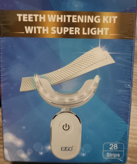 Kit de blanqueamiento dental de lujo EZGO 28 piezas bandeja de luz LED + 6% HP 28 tiras blancas