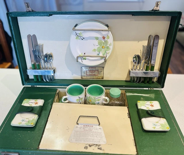 ◆ 60s SIRRAM ビンテージ ピクニック ティー セット イギリス ◆ VINTAGE SIRRAM PICNIC Set Tea & Lunch Outfit 4 Person w