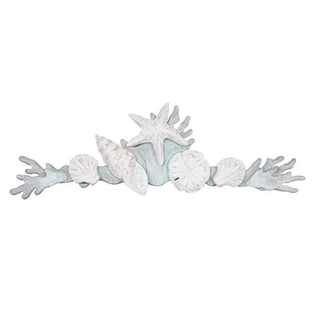 T.I. Design Hand-carved Wooden Coastal Shell Swag Beach Wall D&#233;cor
