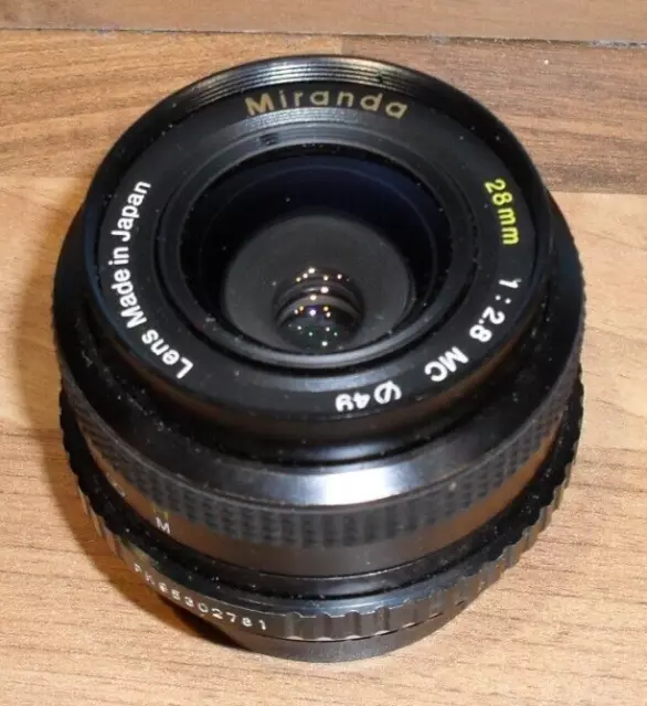 Miranda Objektiv 28 mm f/2,8 MC MACRO manueller Fokus Weitwinkel für Pentax K - Sehr guter Zustand