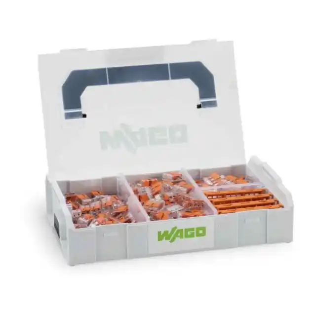 Boîte WAGO L-BOXX® Mini Série 221 - Kit de 130 bornes de connexion - 5 Gelbox IP