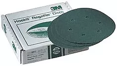 3M Green Corps Hookit Sanding Discs, Dust Free, 00612, 6 in, 80+ Grade, Pack of