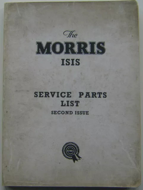 Morris Isis & Traveller Original Illustrated Parts List 1959 Pub No AKD 1050