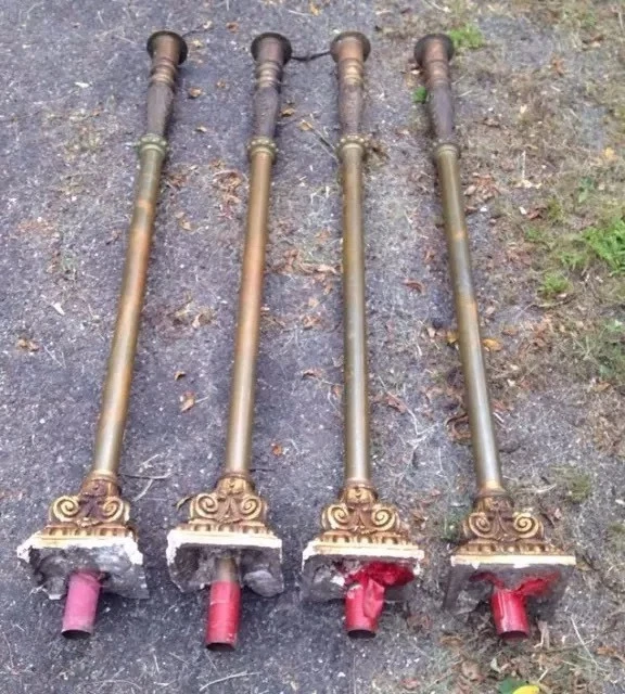 Bronze And Plaster Architectural Columns Set Of 4