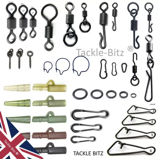 Carp Fishing Swivels End Tackle Quick Change Links Flexi Rig Rings Chod Links