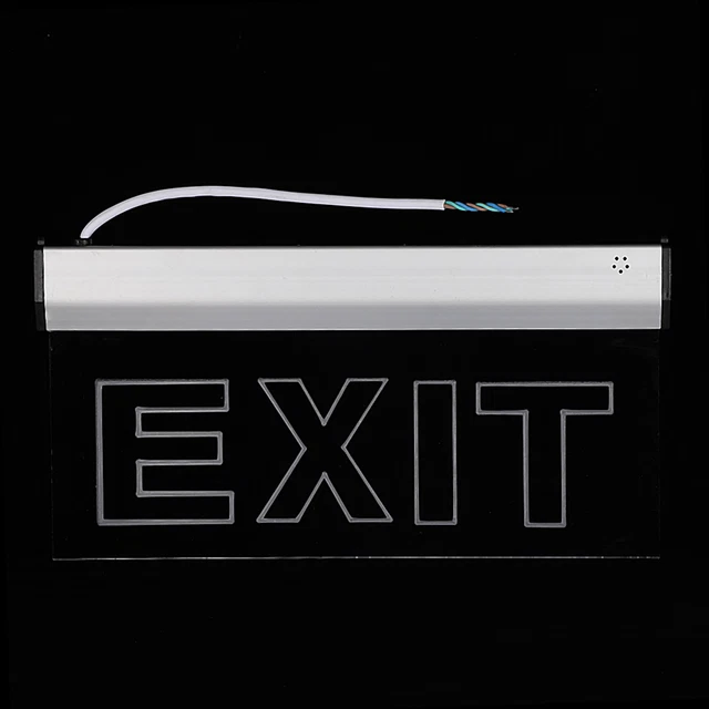 AC220V 3W LED PMMA 350x180mm/13,78x7,09in Indicatore di sicurezza uscita di emergenza Li NDE