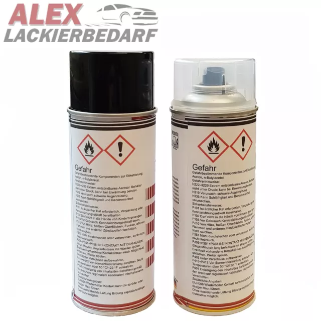 Autolack Spray für BMW 317 Orientblau metallic + Klarlack 2x400ml Spraydose 2