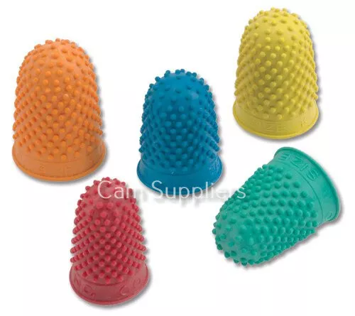 Qty 1 6 12 THIMBLETTES RUBBER THIMBLES THIMBLE FINGER TIP PROTECTION GRIP AID