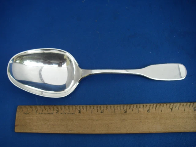 HANS HANSEN Denmark Sterling SUZANNE Pattern SERVING SPOON-8 1/8 Inch-Dated 1952