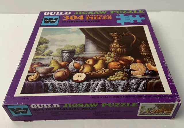 304 piece Vintage Guild Jigsaw Puzzle - Complete! “ Fruit”. 14 X 18. Series 167.