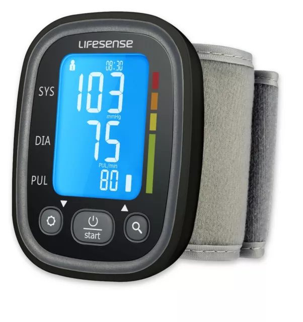 New Backlight Digital Electronic Blood Pressure Monitor Wrist Dual User Memory 2