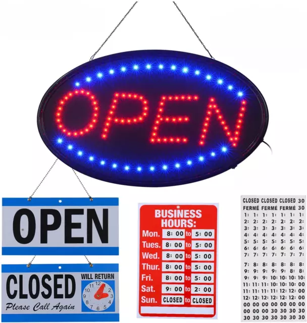 Rdutuok LED Open Sign,23X14Inch Large Size LED Business Open Sign Include Open/C