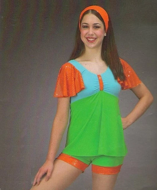 Heat Wave TUNIC TOP ONLY Dance Costume 6x7, Child Medium & Child Large USA