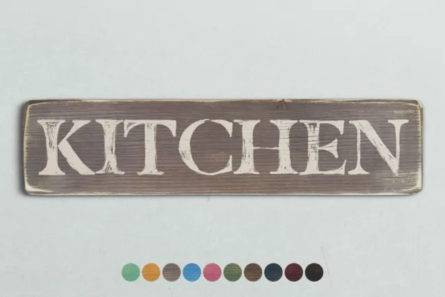 KITCHEN Vintage Style Wooden Sign. Shabby Chic Retro Home Gift
