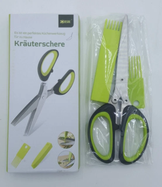 Bisnie Forbici per erbe in acciaio inox Forbici da cucina 5 lame - Nuove in scatola