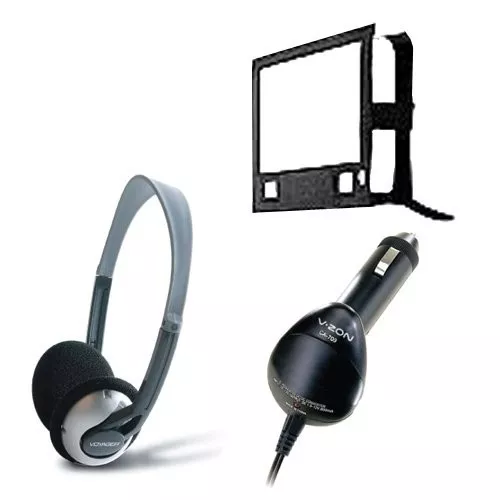 V-Zon Voyager Portable 7" DVD Player Headphones car charger mounting Case B