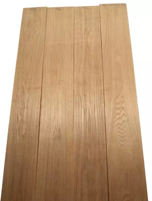 4x Madera de Roble Tabla Roble Madera 93x13-14cm x 23mm P4