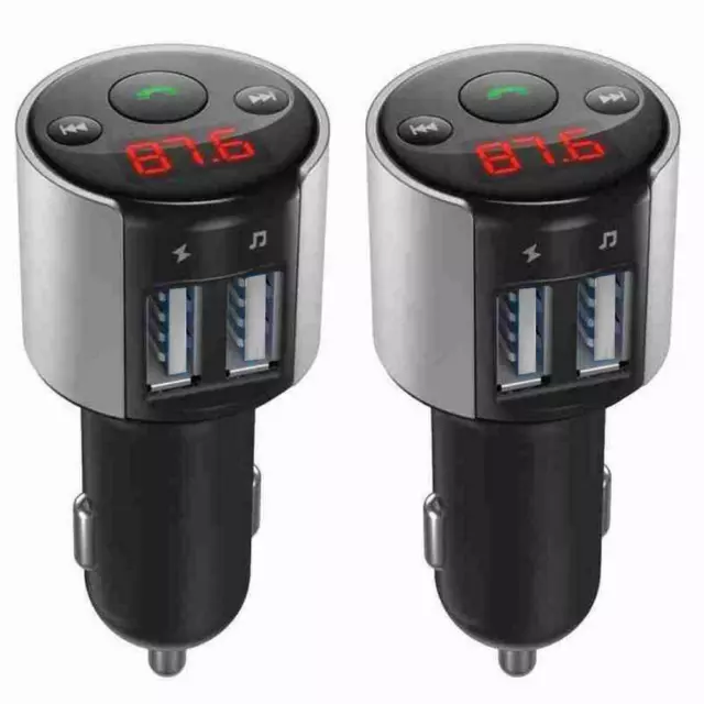 Wireless Bluetooth Car FM Transmitter MP3 Player Adapter USB Charger x Kits-DE7