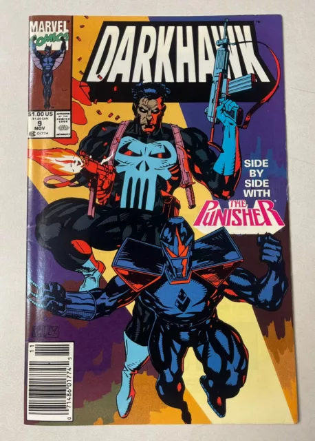 Darkhawk #9 "Side By Side- The Punisher" Marvel Comics 1991
