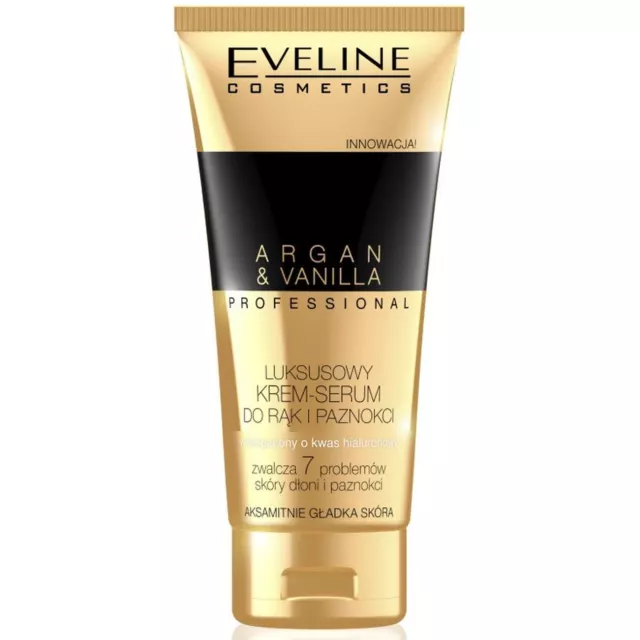 🌷 Eveline Professional Luxury Hands & Nails Cream-Serum Argan & Vanilla 100ml