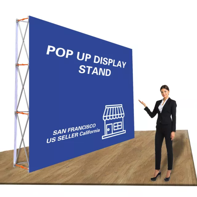 8x10ft Tension Fabric Pop Up Display Backdrop Stand Trade Show （Frame Only）