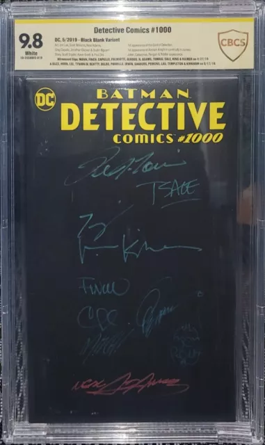 Detective Comics #1000 Scorpion Blank Variant Cbcs 9.8 Ss Signed 23X Val Kilmer