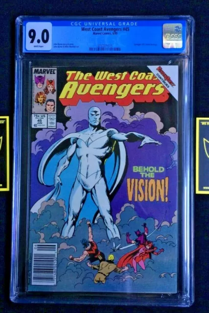 West Coast Avengers #45 Newsstand 1st White Vision! Disney+ CGC 9.0 3737271015