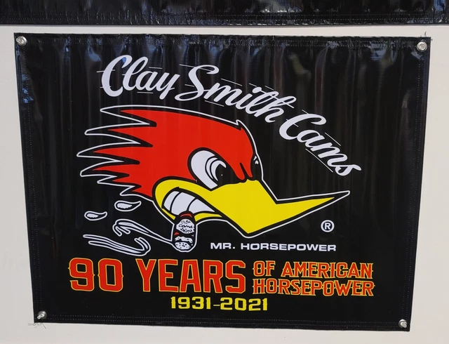 Official CLAY SMITH 90th Ann BANNER Mr Horsepower HOT ROD Drag Racing NHRA SCTA