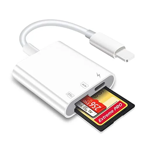 Cabling - CABLING® Adaptateur Lightning vers Lecteur de Carte SD, Lightning  to SD Card Camera Reader Adapter pour Apple iPhone 5/5S/SE/6/6S/6 Plus/7/7  Plus/iPad Mini/Air/Pro - Convertisseur Audio et Vidéo - Rue du
