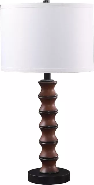 ORE HBL2600 in Coastal Littoral Wood Insp Modern Table Lamp, Dark Cherry