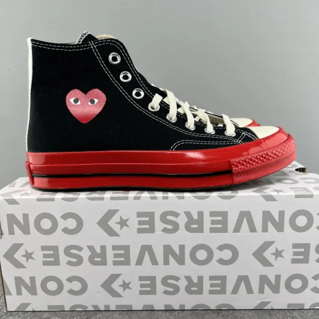 Converse Chuck Taylor All Star 70 Hi Comme Des Garcons Size 8 Womens Black Red