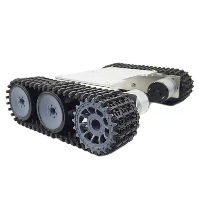 Alloy Strong Motor Tank Car Chassis Track Crawler Kit DIY Robot Science Toy