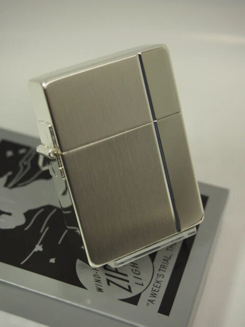 Zippo Oil Lighter 1935 Replica Silver Satin Mirror Combination Brass Japan