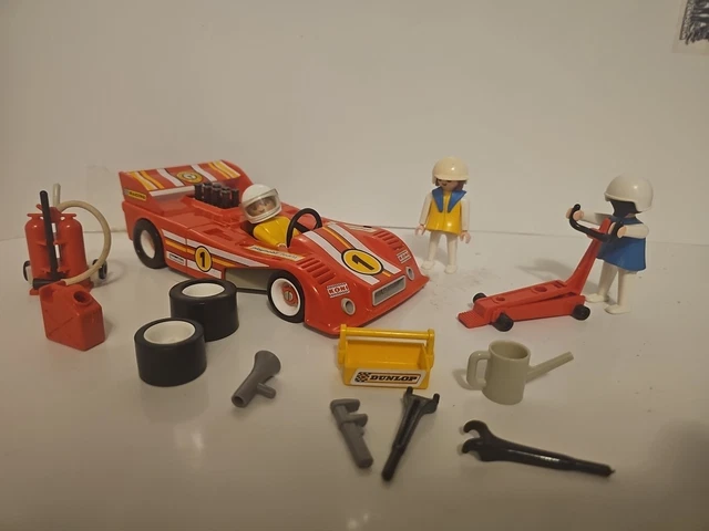 PLAYMOBIL RED RACING Car set 3147 VGC Formula Race Car with
