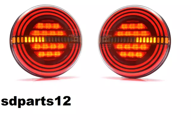 2x Feux arrière Multifonction LED Neon avec Indicateur Dynamique Sequentiel