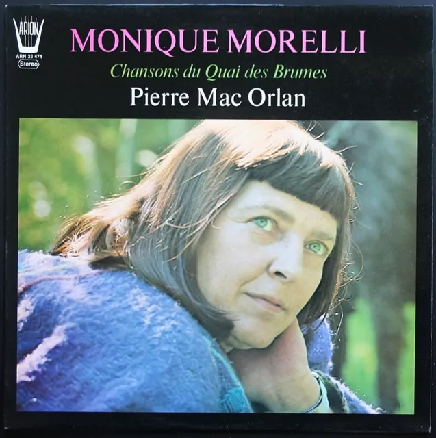 MONIQUE MORELLI 33T LP CHANSONS DU QUAI DES BRUMES Dédicace imprimée BRASSENS