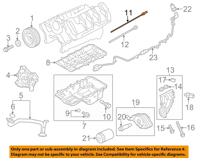 ENGINE OIL FLUID Dipstick Oil Level Gauge For Ford 9803 F150 F250