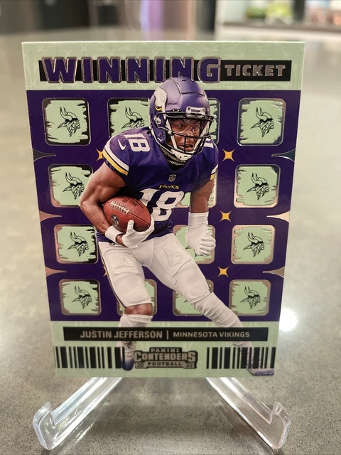 Justin Jefferson 2022 Contenders Winning Ticket Green Minnesota Vikings