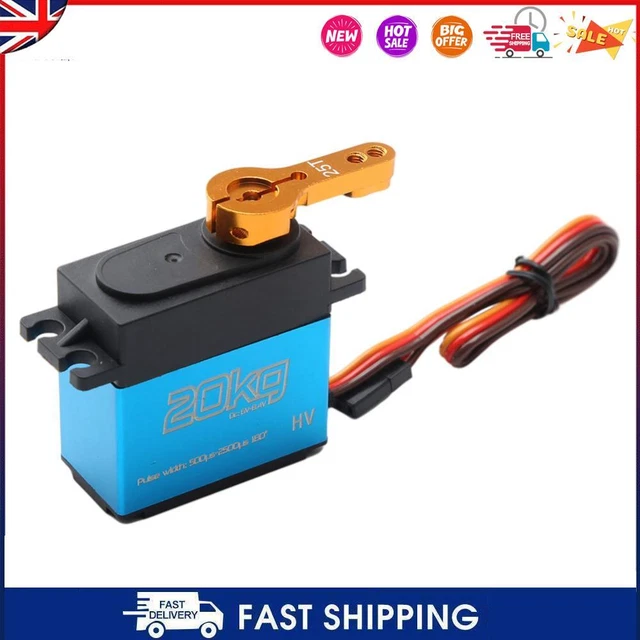 20kg Digital Servo 1/8 1/10 1/12 Scale RC Car Manipulator Metal Gear 25t Arms #C