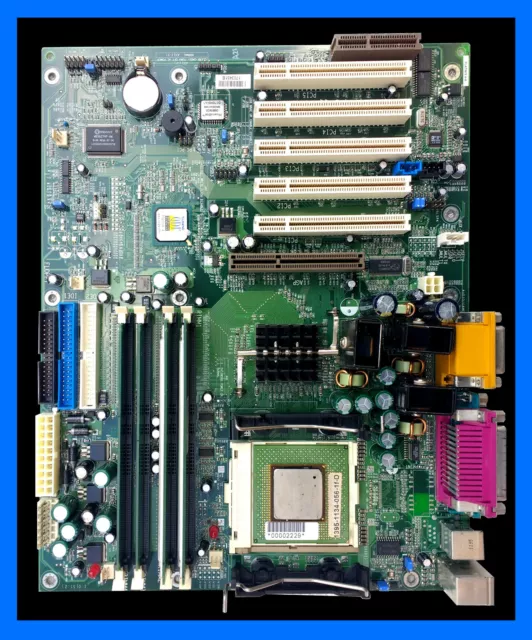 Motherboard QDI PlatiniX 4-A, CPU Intel P4 1.7, 128MB RIMM + IO shield. Testata