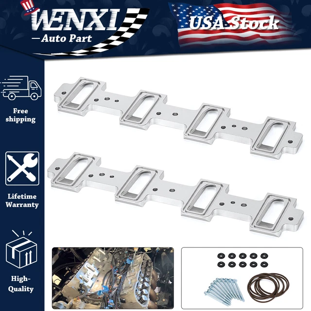 For LS Cathedral Port Cylinder Head to Rectangle Port Intake Manifold Adapters