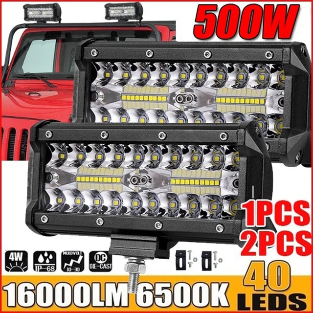 Barra luminosa da lavoro LED auto 120 W 7'' combo raggi alluvionali per SUV fuoristrada ts'h7