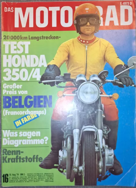 das Motorrad 1974 Heft 16   /   Test: Honda 350/4
