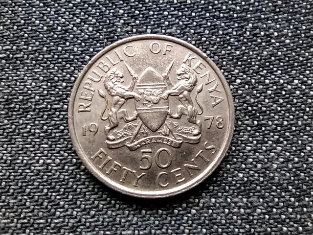 Kenya Mzee Jomo Kenyatta 50 Cents Coin 1978