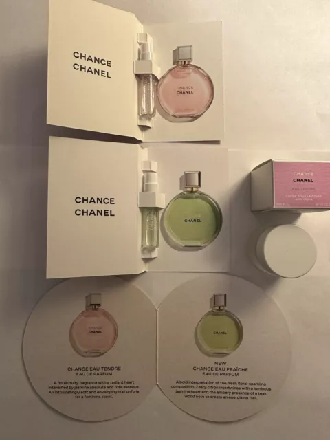 4 X CHANEL Chance Eau Tendre EDP Spray Perfume Sample 1.5ml / 0.05